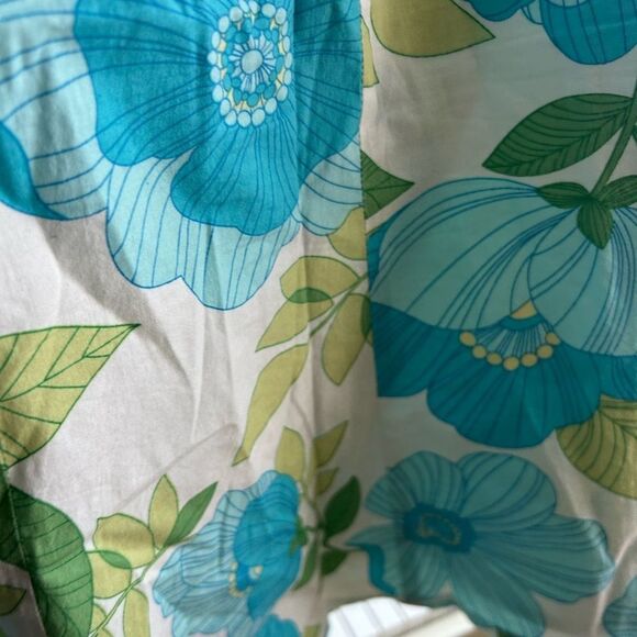 Y2K Floral A-Line Skirt - Blue and Green - Picture 8 of 15